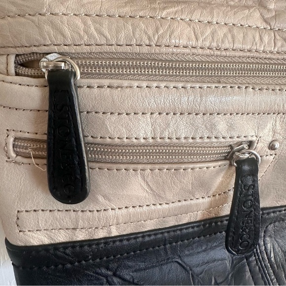 Stone Mountain Venus tote bag in black chino Stone & Co leather purse Tote - Picture 3 of 11